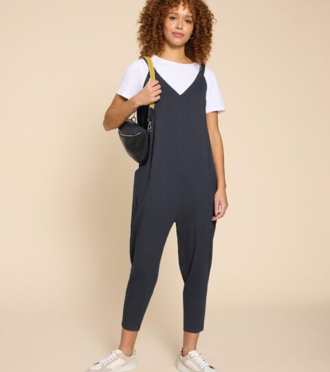 Selina Jersey Jumpsuit In CHARCOAL GREY