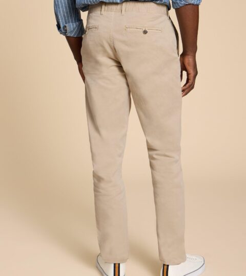 Sutton Organic Chino Trouser In LIGHT NATURAL