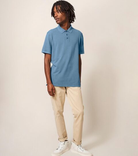 Utility Polo In CHAMBRAY BLUE