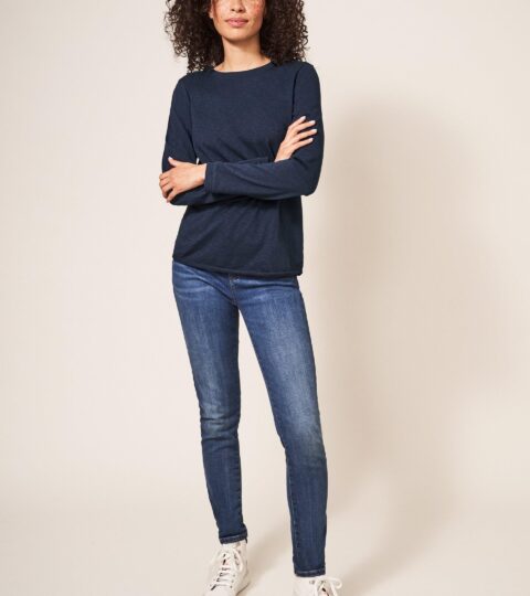 Cassie Crew Tee In FRENCH NAVY