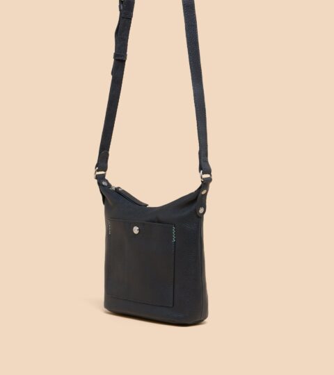 Mini Fern Leather Crossbody In DARK NAVY