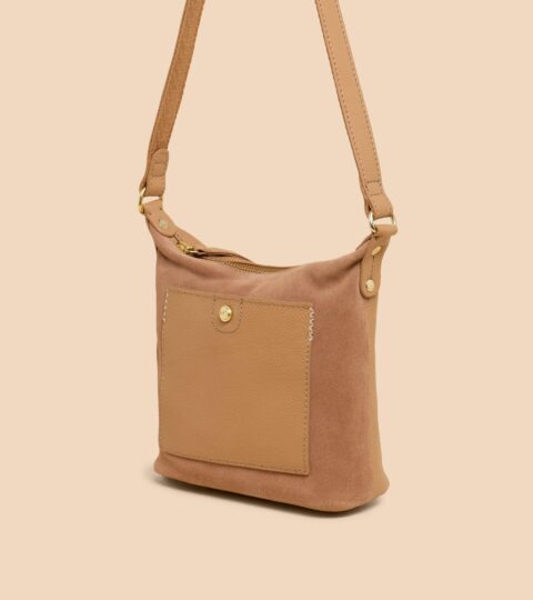 Mini Fern Leather Crossbody In LIGHT TAN