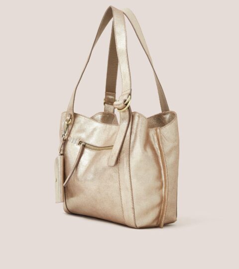 Hannah Tote In GOLD TONE METALLIC