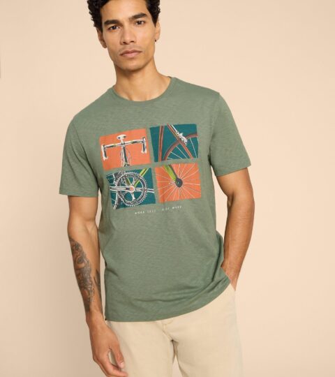 Ride Graphic Tee In GREEN PRINT