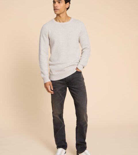 Attadale Crew Neck Jumper In LIGHT GREY