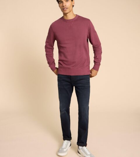 Crew Neck Sweat In MID PLUM