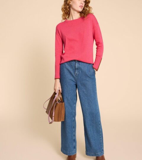 OLIVE CREW JUMPER In BRIGHT PINK