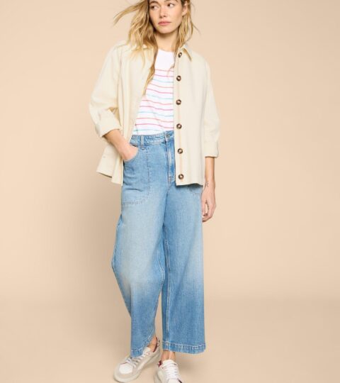 Eden Denim Relaxed Jacket In LIGHT NATURAL