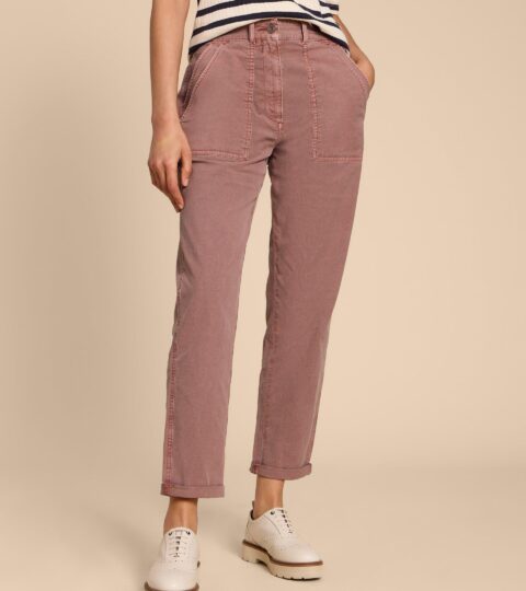 Twister Chino Trouser In DUSTY PINK