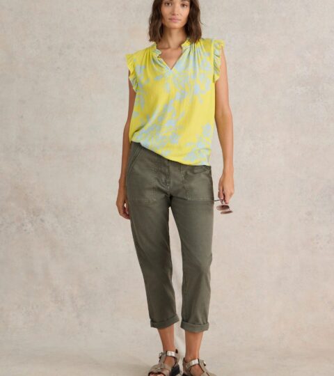 Twister Chino Trouser In KHAKI GREEN