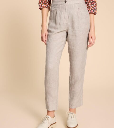 Linen Rowena Trousers In LIGHT NATURAL