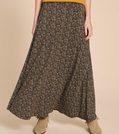 Jada Eco Vero Skirt In BLACK PRINT