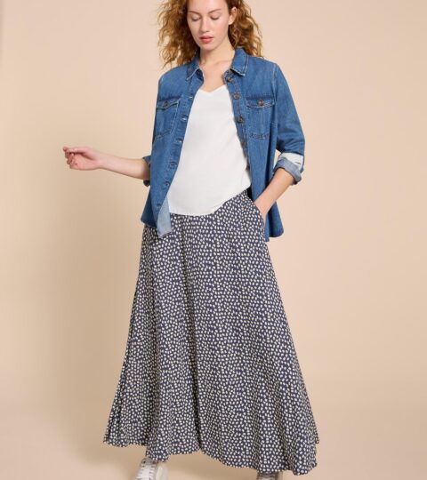 Jada Eco Vero Skirt In BLUE PRINT