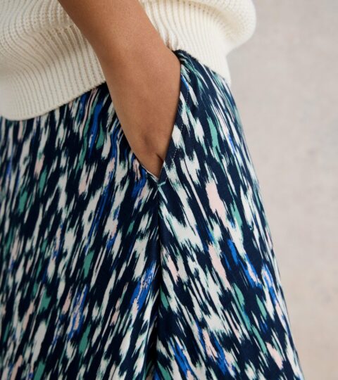 Jada Eco Vero Skirt In NAVY PRINT