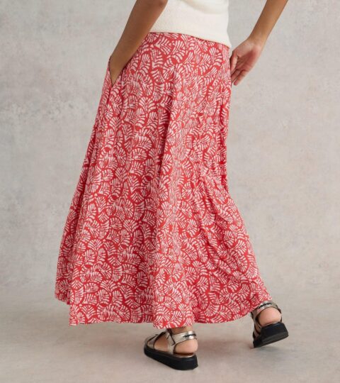 Jada Eco Vero Skirt In RED PRINT