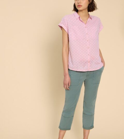 Ellie Organic Cotton Shirt In PINK MULTI