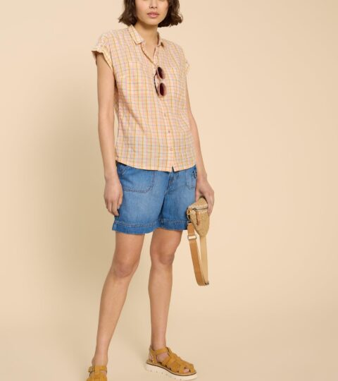 Ellie Check Shirt In NATURAL MULTI