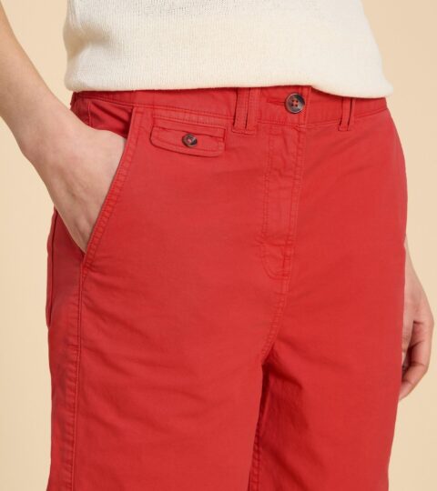 Hayley Organic Cotton Shorts In BRIGHT RED