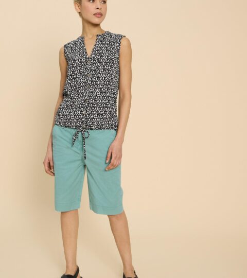 Hayley Organic Cotton Shorts In MID TEAL