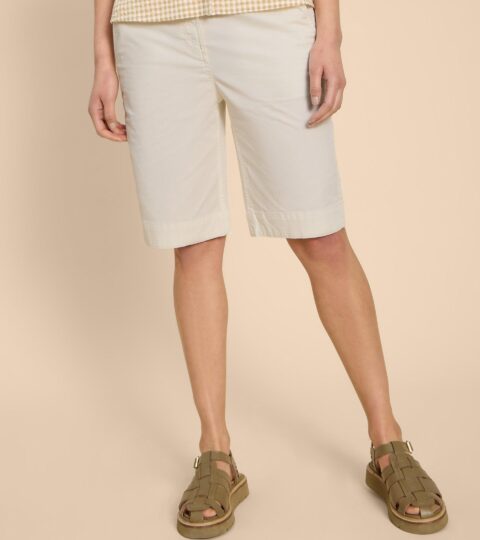 Hayley Organic Cotton Shorts In NATURAL WHITE