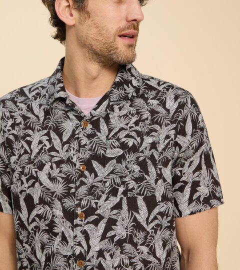 Monkey Printed Shirt In BLACK PRINT