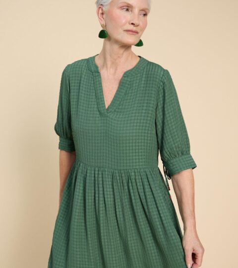 Amelia Dress In MID GREEN