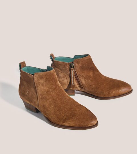 Willow Ankle Boot Suede In DARK TAN