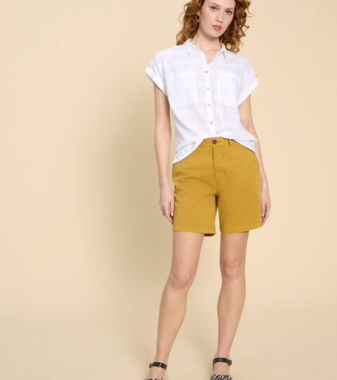 Ellie Embroidered Shirt In PALE IVORY