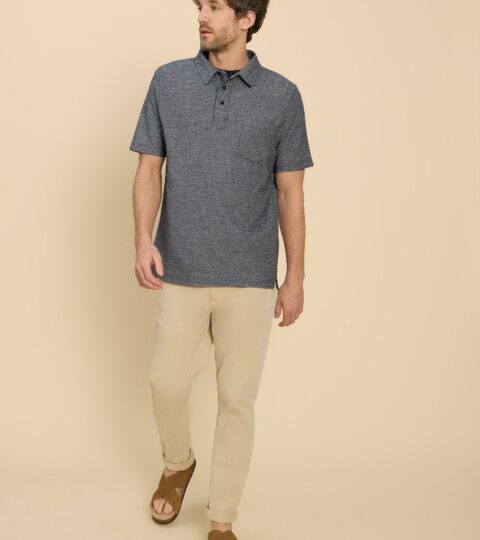 Twisted Texture Polo In NAVY MULTI