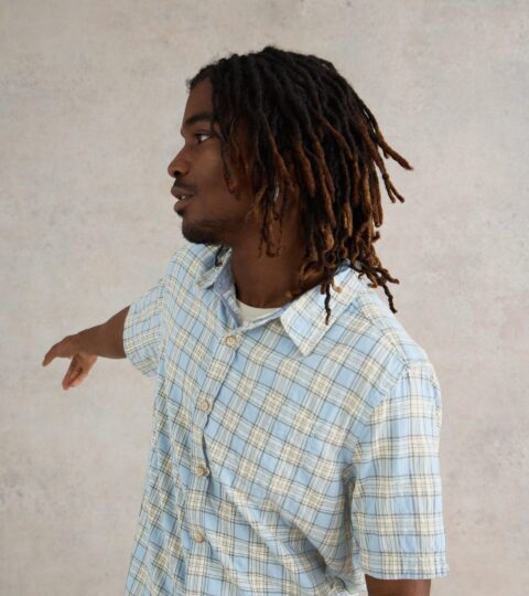 Madras Check SS Shirt In BLUE MULTI