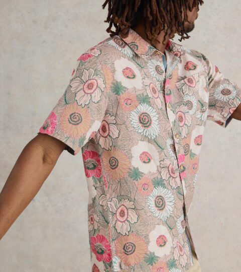 Botanical Printed SS Shirt In PINK PRINT