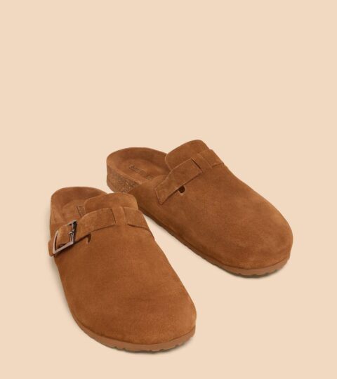 Freddy Suede Slip On Footbed In MID TAN