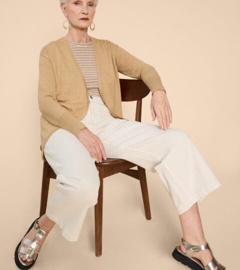 LEAH LONGLINE CARDI In LIGHT NATURAL