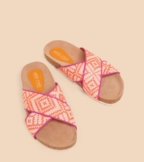 Poppy Footbed Sandal In ORANGE MULTI