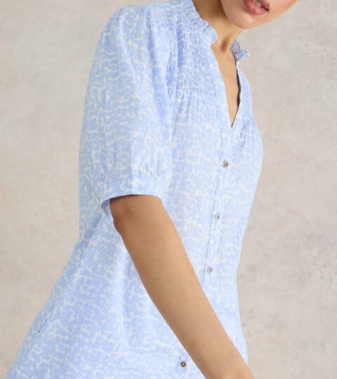 Deeba Cotton Tunic In BLUE PRINT