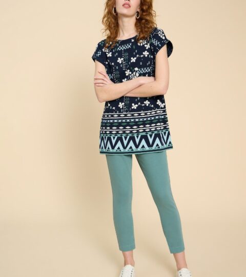 CARRIE TUNIC In NAVY PRINT