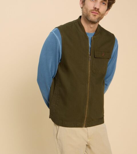 McCarthy Gilet In KHAKI GREEN